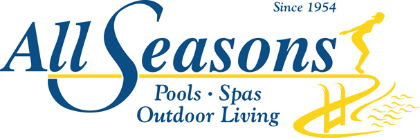All Seasons Pools + Spas + Outdoor Living logo.