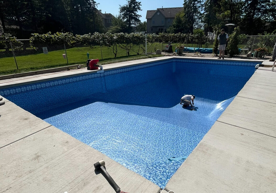 replacement of the vinyl liner